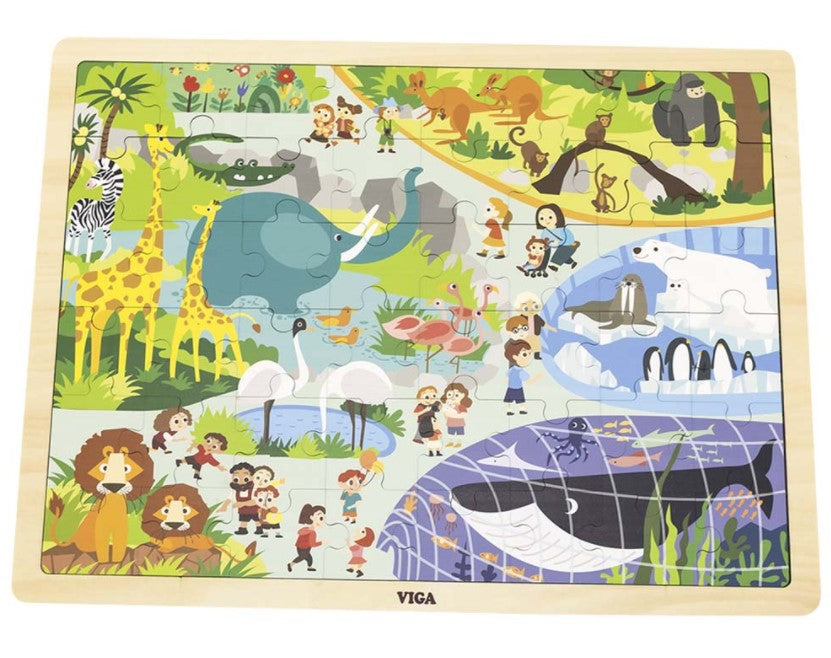 Viga 48pc Puzzle - Zoo Puzzle