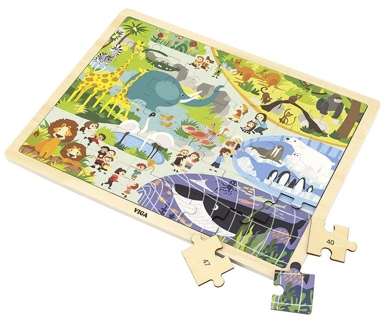 Viga 48pc Puzzle - Zoo Puzzle