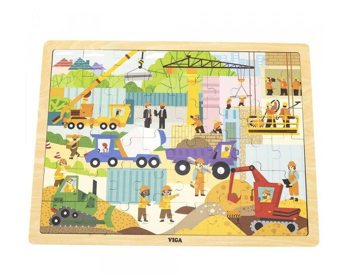 Viga 48pc Puzzle - Construction Zone Puzzle
