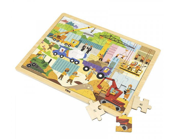 Viga 48pc Puzzle - Construction Zone Puzzle