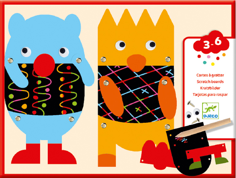 Scratch Boards - Scratch Little The Monsters by Djeco