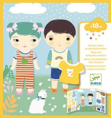 Habits - Background and Removable Stickers Djeco Art & Craft