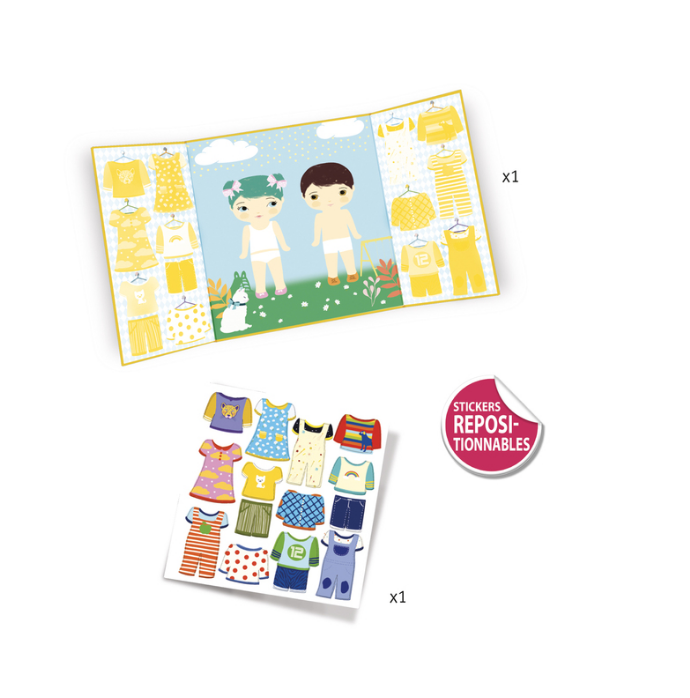 Habits - Background and Removable Stickers Djeco Art & Craft