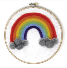 Load image into Gallery viewer, Crafty Kit Co Rainbow Hoop Needle Felt Kit
