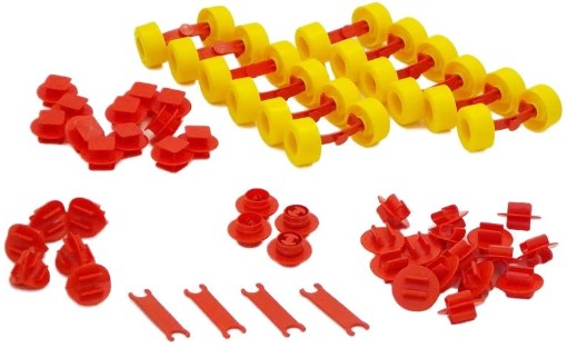 Plasticant Mobilo Wheel and Connector Pack 78pc Construction