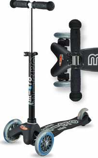 Micro Scooter Mini Deluxe Black Ride On Scooter