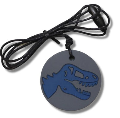 Jellystone Designs Dino Chew Pendant Grey Sensory