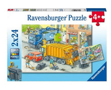 Load image into Gallery viewer, Working Trucks 2x24pc Puzzle
