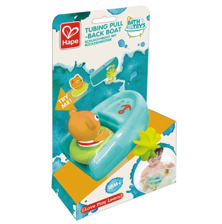 Hape Tubing Pull-Back Boat Bath Toy