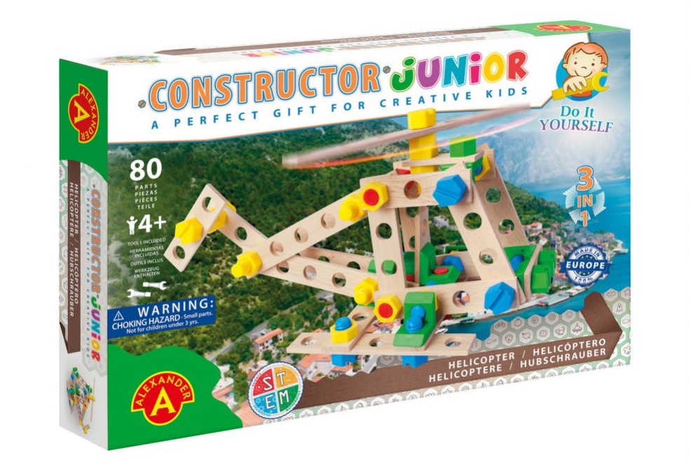 Constructor Junior 3 in 1 Helicopter Construction