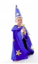 Load image into Gallery viewer, Dress Up - Wizard Cape &amp; Hat Set
