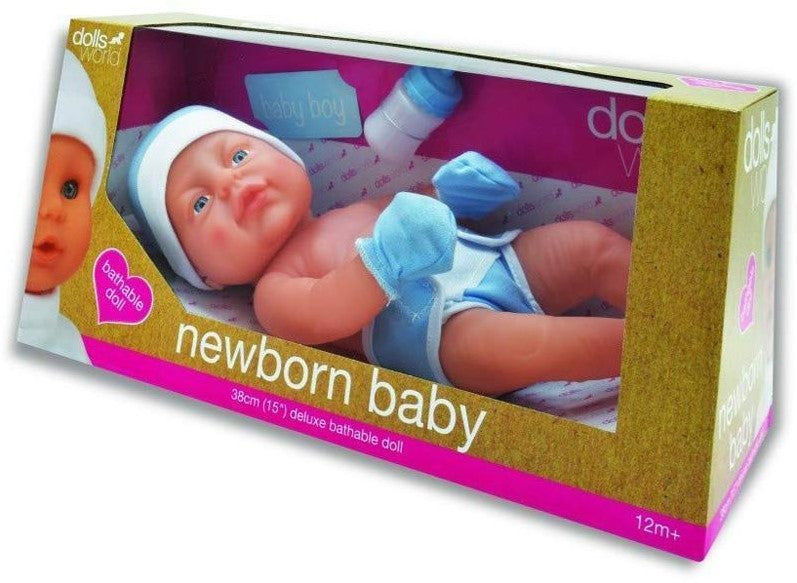 Dollsworld Newborn Baby Boy Bathable Doll