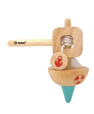 Svoora Spinning Top Wooden with Handle