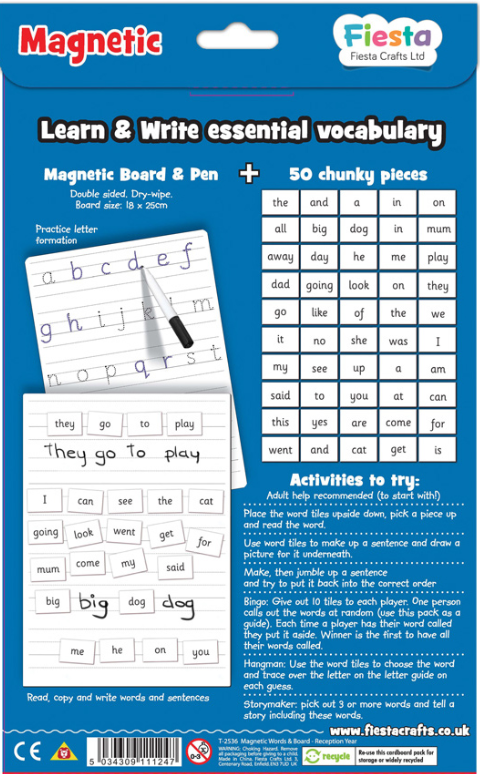 Fiesta Crafts Magnetic Words Reception Year Learning Aid