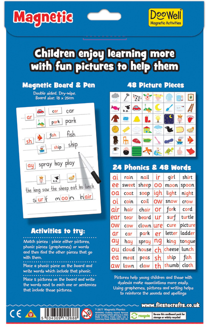 Fiesta Crafts Magnetic Phonics Learning Aid