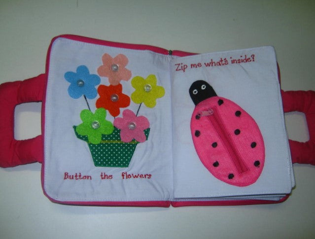 Story Time Quiet Book Pink with Flowers Book