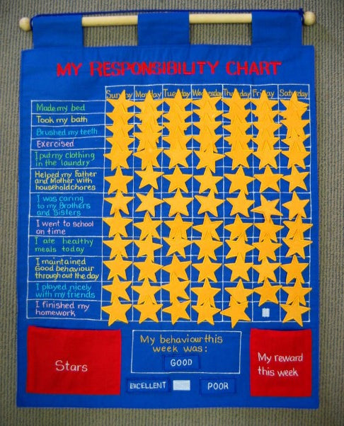 Responsibilty Chart Wall Hanging - Fabric Learning Aid