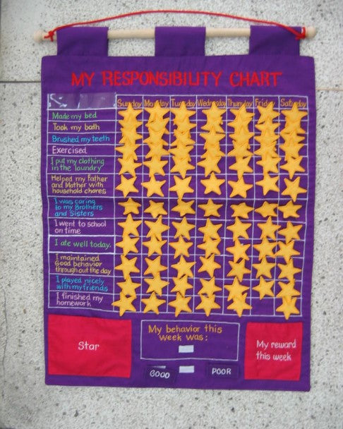 Responsibilty Chart Wall Hanging - Fabric Learning Aid