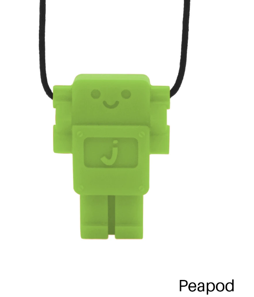 Jellystone Designs Chew Pendant Robot Peapod Sensory