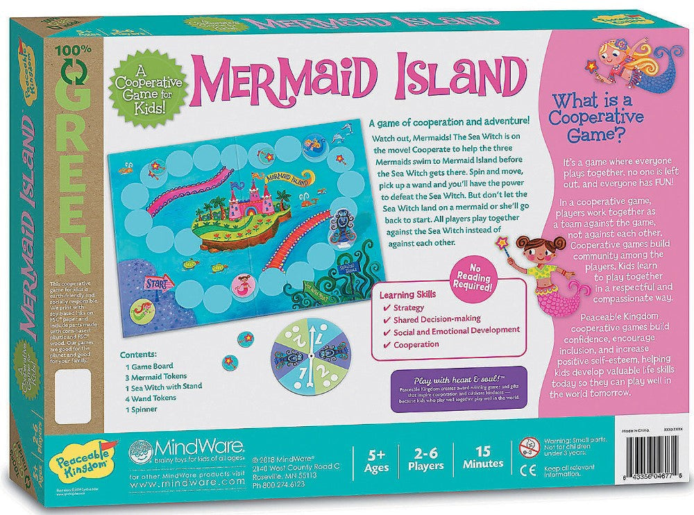 Peaceable Kingdom Mermaid Island Board Games