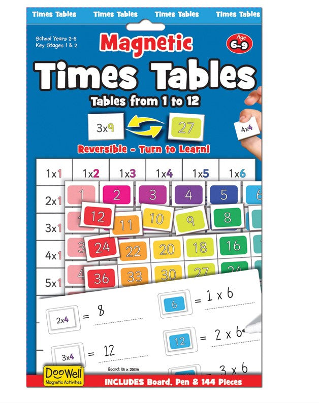 Fiesta Crafts MAgnetic Times Tables from 1 to 12