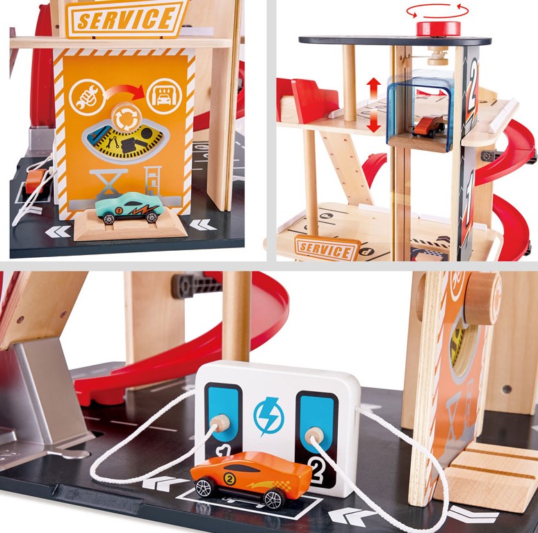Hape Gearhead Stunt Garage Social Play