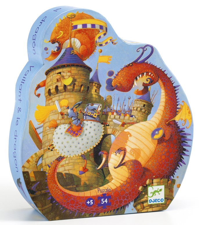 Djeco Valiant and the Dragon 54pc Silhouette Puzzle Puzzle