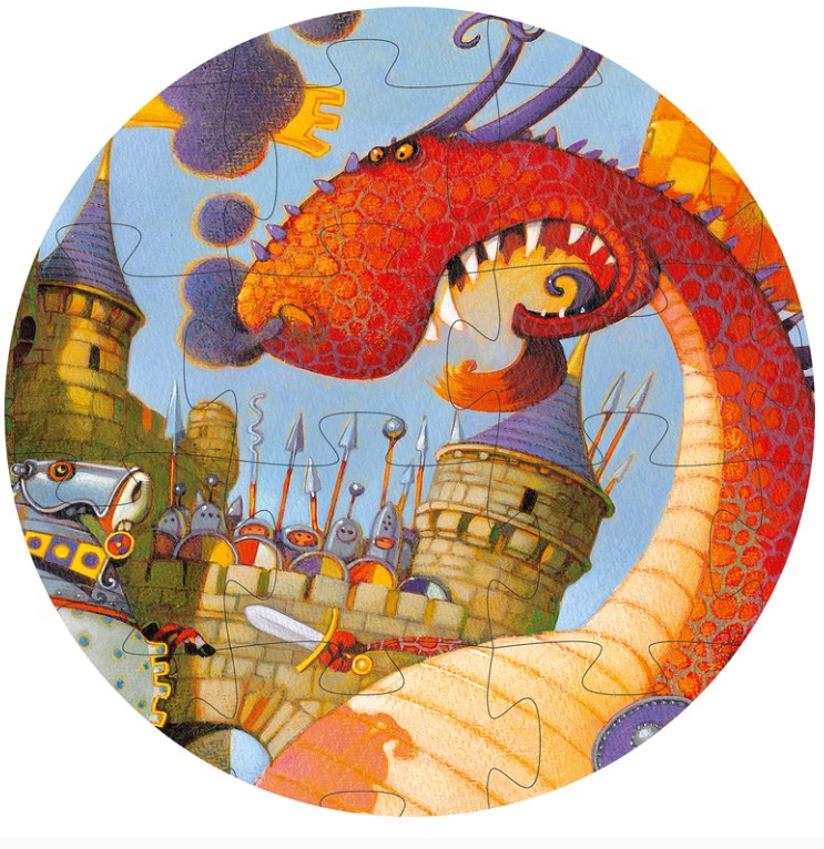 Djeco Valiant and the Dragon 54pc Silhouette Puzzle Puzzle