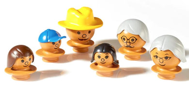 Plasticant Mobilo Faces Mixed Figures Brown Construction