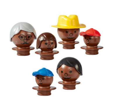 Plasticant Mobilo 6 Mixed Figures Dark Brown Social Play