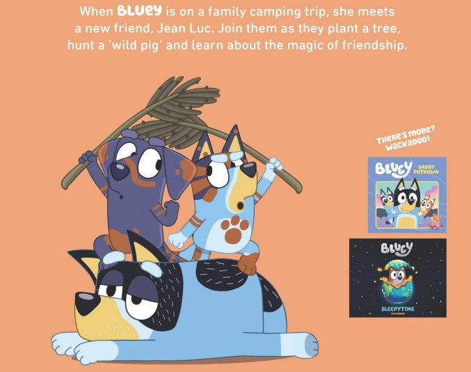Bluey Camping Book Children's Book