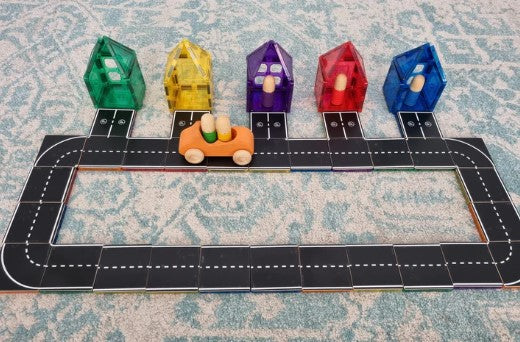 Learn & Grow Toys Magnetic Tile Toppers Road Pack 40pc Set Construction