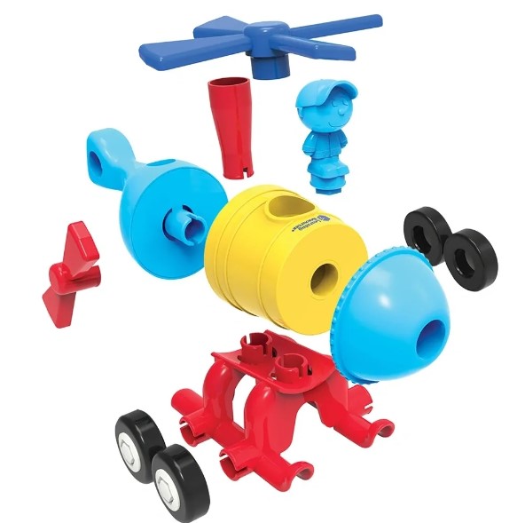 Learning Resources 1 2 3 Build It Rocket, Train, Helicopter Construction
