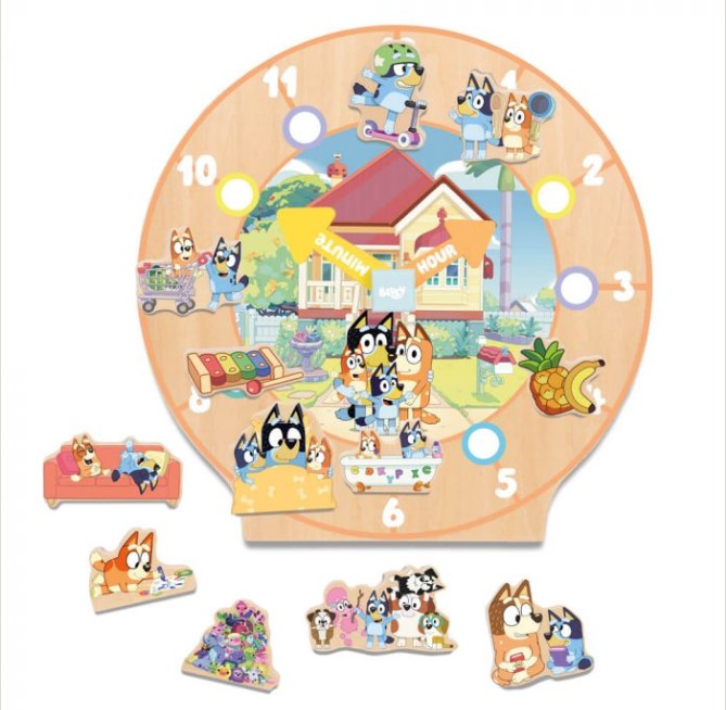 Bluey Wooden Routine Clock Learning Aid