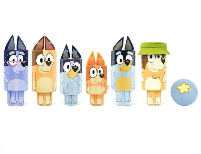 Bluey Wooden Character Skittles Games