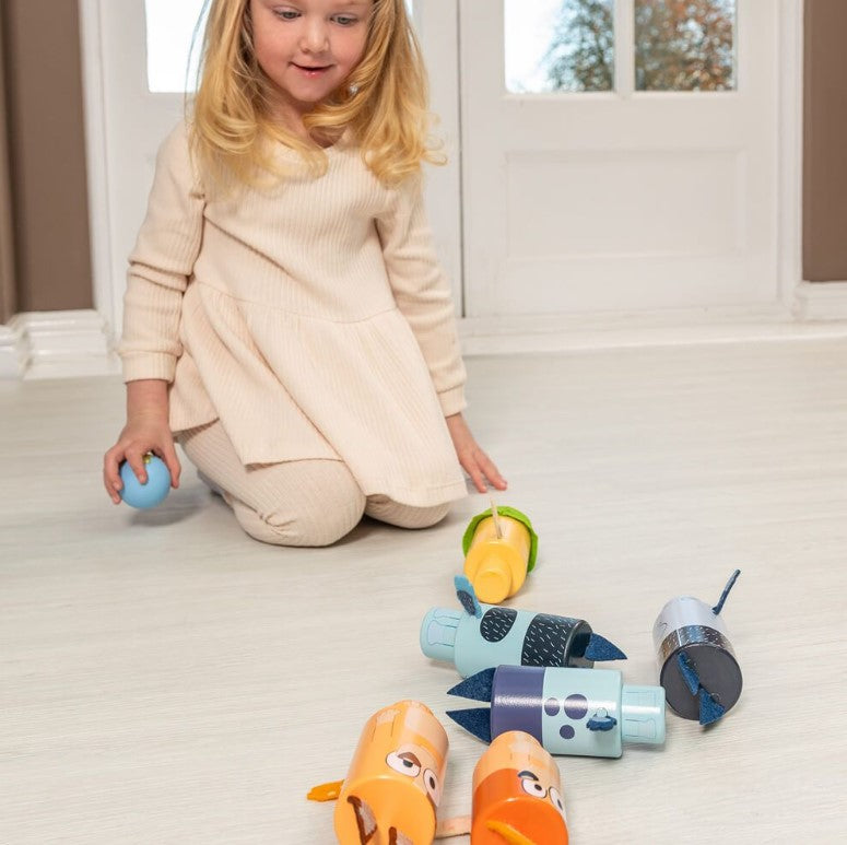 Bluey Wooden Character Skittles Games