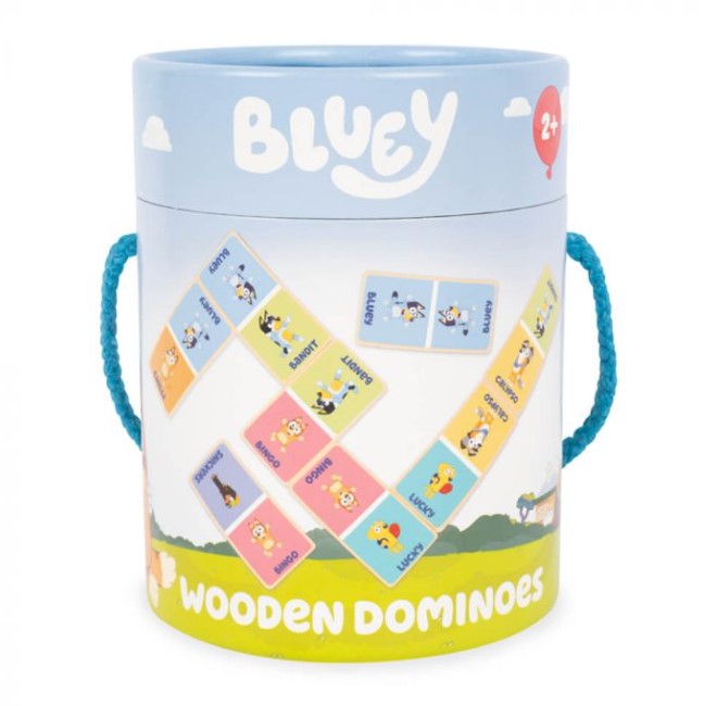 Bluey Wooden Dominoes Games