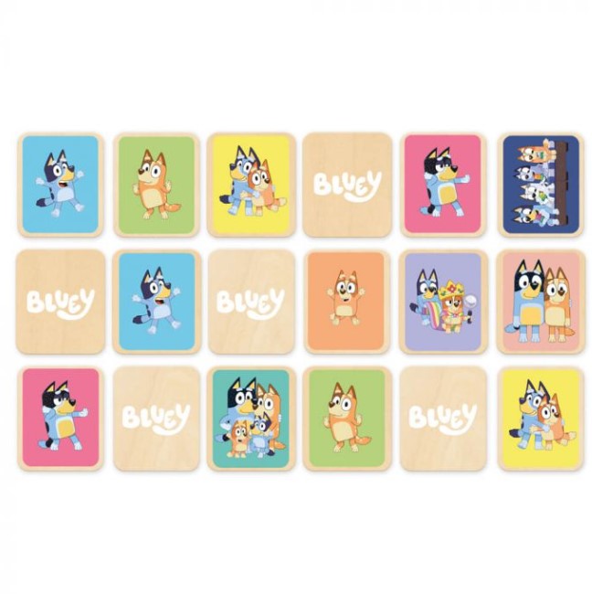 Bluey Wooden Memory Game Games