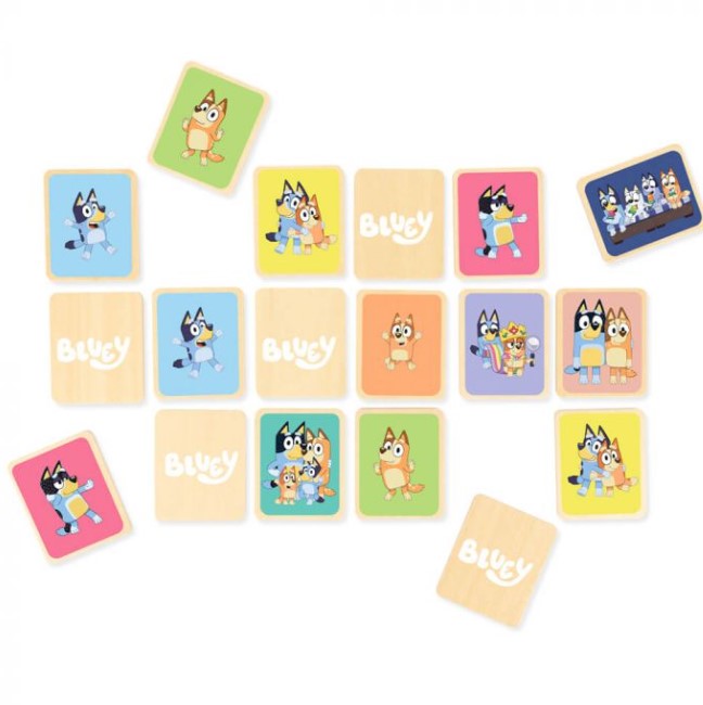Bluey Wooden Memory Game Games