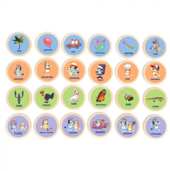 Bluey Wooden Charades Games