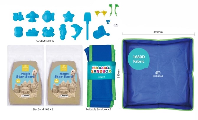 Tooky Toys Magic Star Sand Playset The Paradise 2kg sand and water play