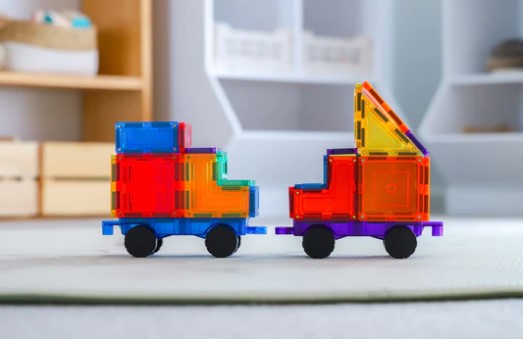 Learn & Grow Toys Magnetic Tiles Car Expansion Pack Construction