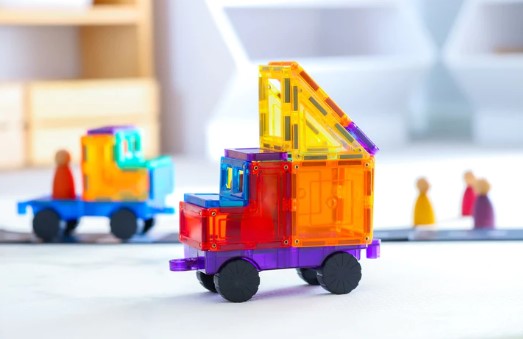 Learn & Grow Toys Magnetic Tiles Car Expansion Pack Construction