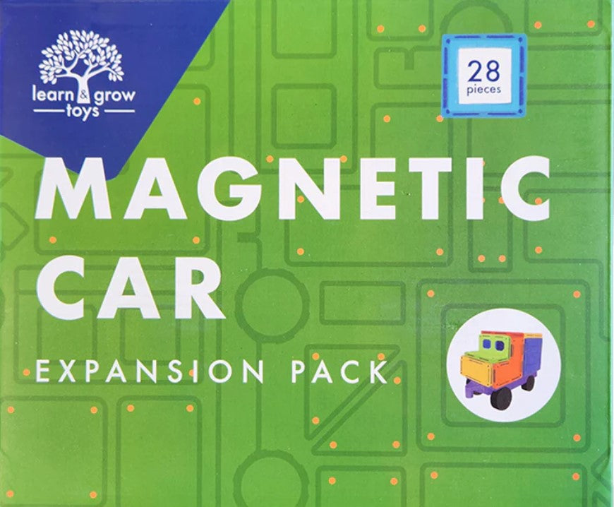 Learn & Grow Toys Magnetic Tiles Car Expansion Pack Construction