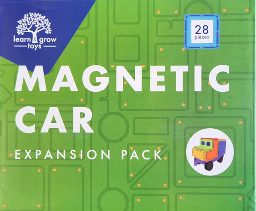 Learn & Grow Toys Magnetic Tiles  Car Expansion Pack