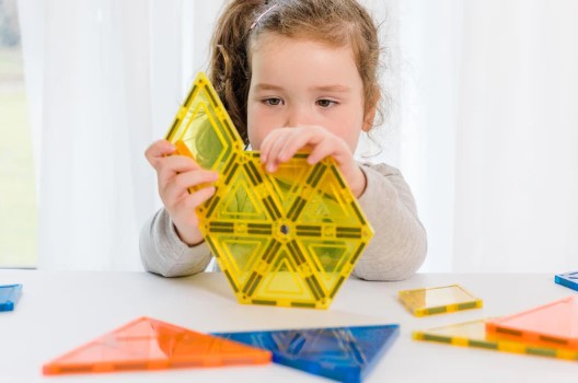 Learn & Grow Toys Magnetic Tiles Geometric Pack 36pc Construction