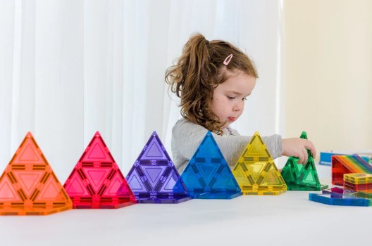 Learn & Grow Toys Magnetic Tiles Geometric Pack 36pc Construction