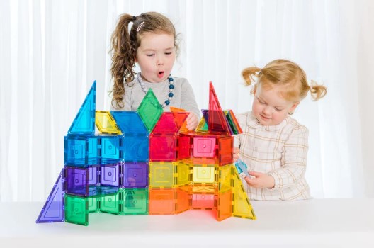 Learn & Grow Toys Magnetic Tiles Geometric Pack 36pc Construction