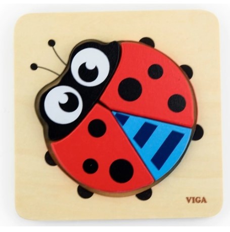 Viga Mini Block Puzzles Ladybug Puzzle