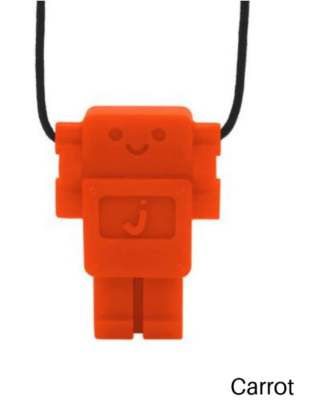 Jellystone Designs Chew Pendant Robot Carrot Sensory